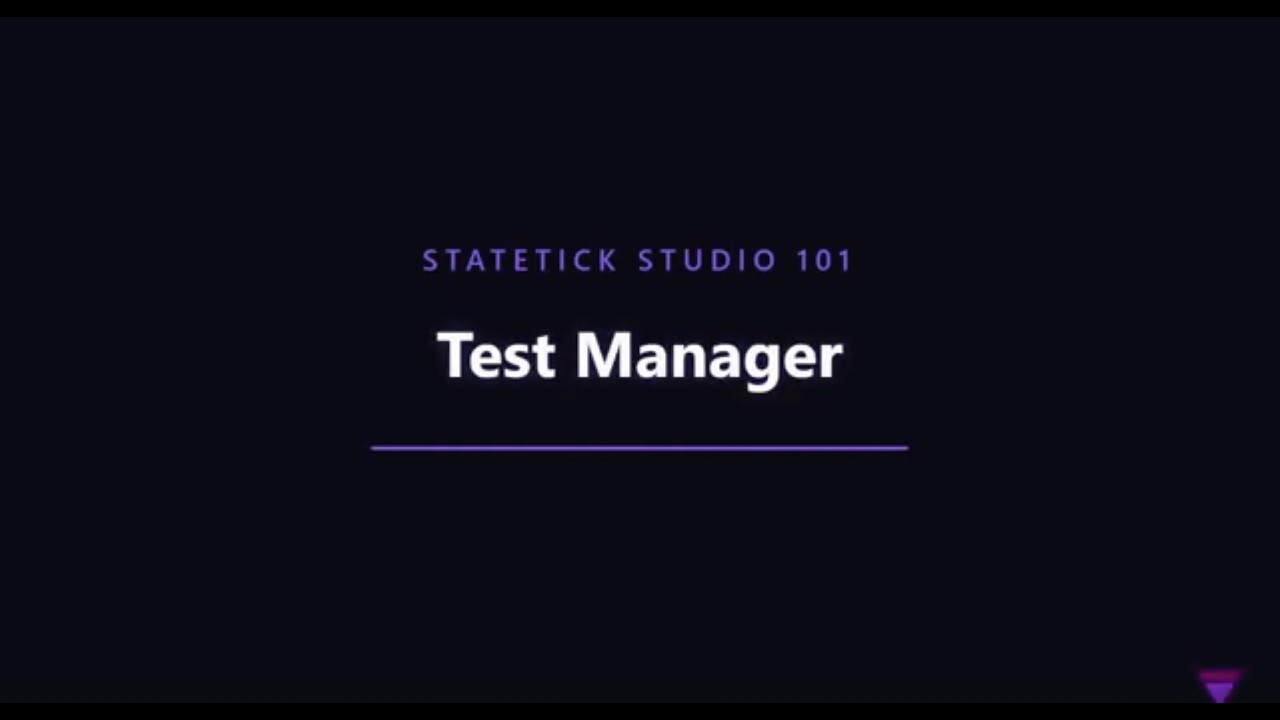 The StateTick Test Manager showing test cases, fixtures and results